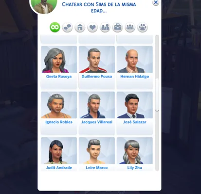 Chat with Sims of the same age (On the computer)